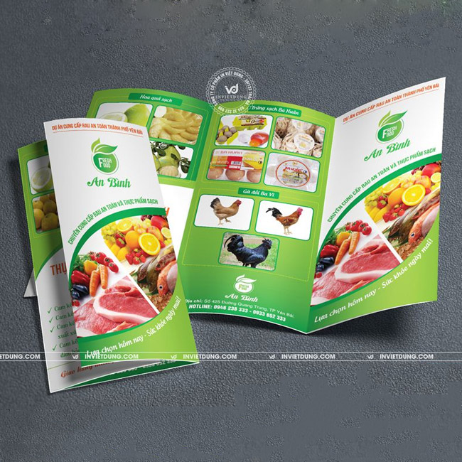 Mẫu tờ rơi quảng cáo thực phẩm sạch