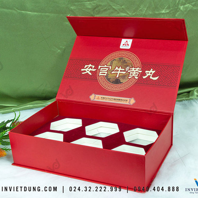 Mẫu hộp cứng đựng đông trùng hạ thảo Trung Quốc