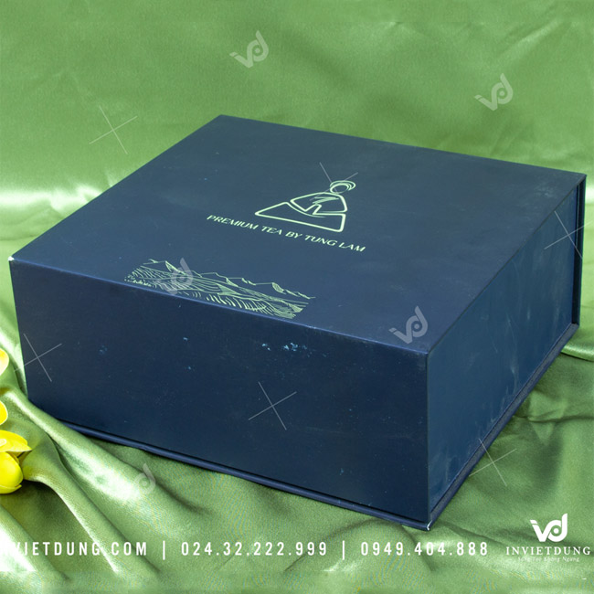 Mẫu hộp cứng đựng trà thương hiệu Tùng Lâm