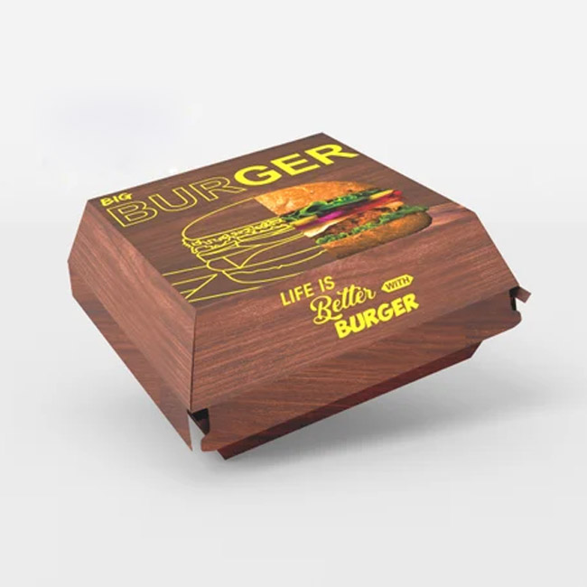 In hộp giấy đựng hamburger
