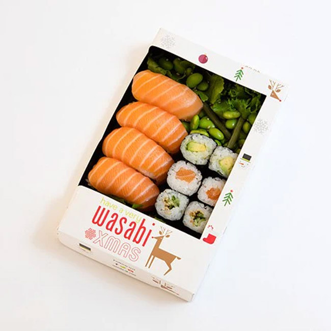 In hộp giấy đựng sushi