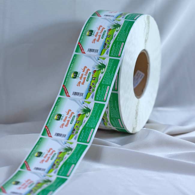Mẫu decal cuộn dán sữa chua thanh trùng nha đam