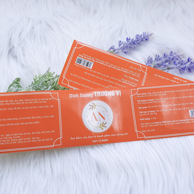 Mẫu decal giấy dán lọ Dinh dưỡng Trường Vị