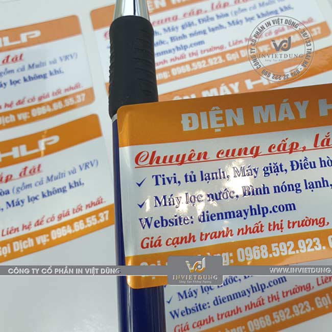 Mẫu decal bạc cho cửa hàng Điện máy HLP