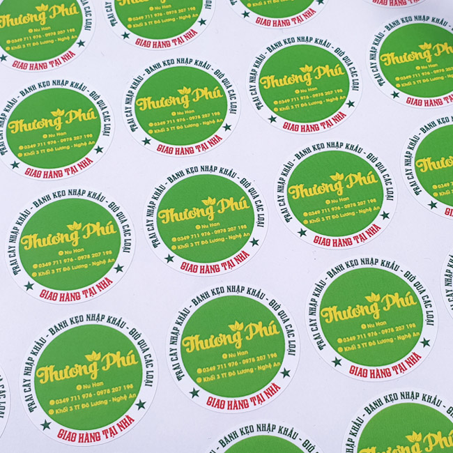 Mẫu decal giấy công ty Thương Phú