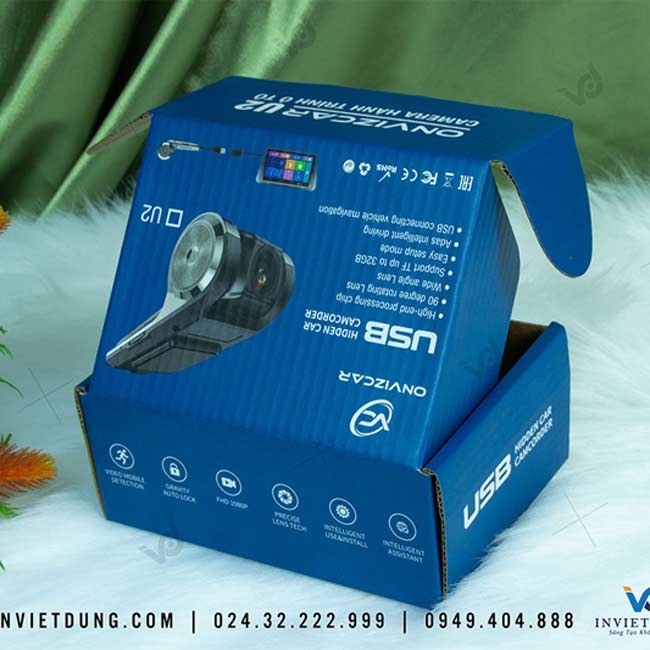 Mẫu hộp carton đựng camera xe oto