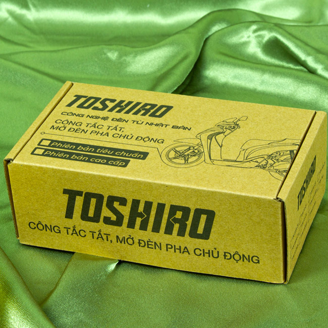 Mẫu hộp carton đựng công tắt đèn Toshiro
