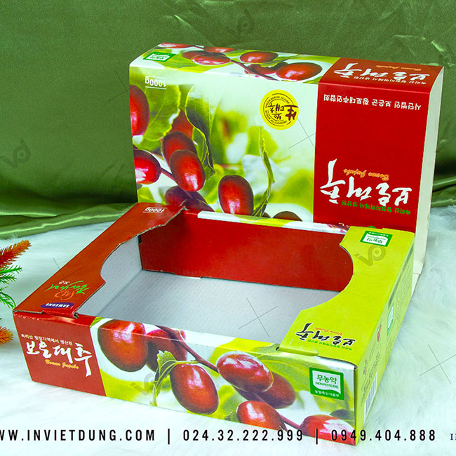 Mẫu hộp carton đựng nho Hàn Quốc