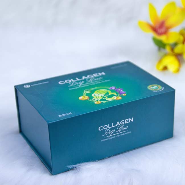 Mẫu hộp cứng đựng collagen Diệp Lục