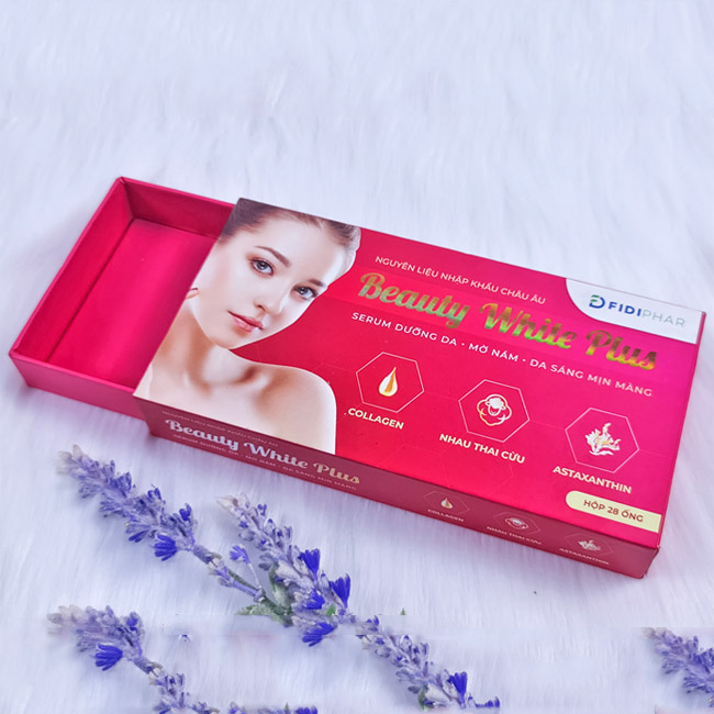 Mẫu hộp cứng đựng serum Beauty White Plus