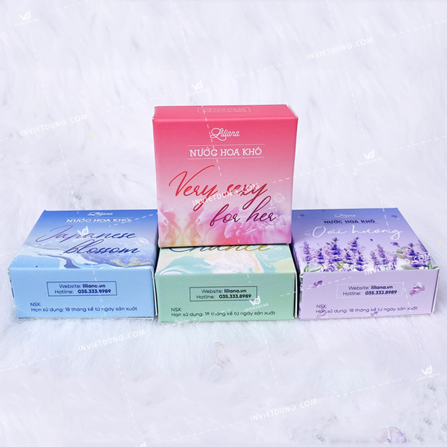 Mẫu hộp đựng nước hoa khô Liliana