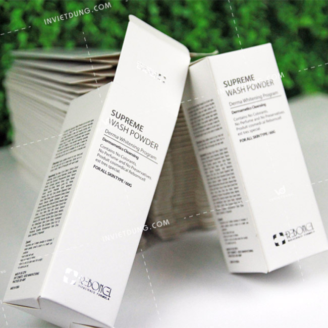 Mẫu hộp đựng sữa rửa mặt bột Supreme wash powder