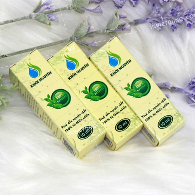 Mẫu hộp đựng tinh dầu nguyên chất Khởi Nguyên