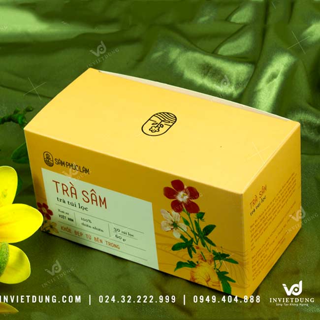 Mẫu hộp giấy đựng trà sâm