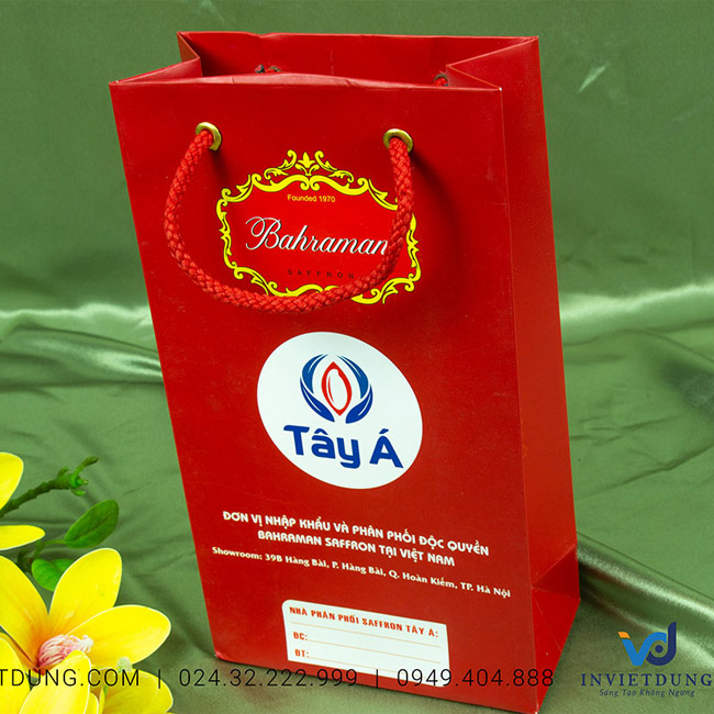 Mẫu túi giấy công ty Tây Á