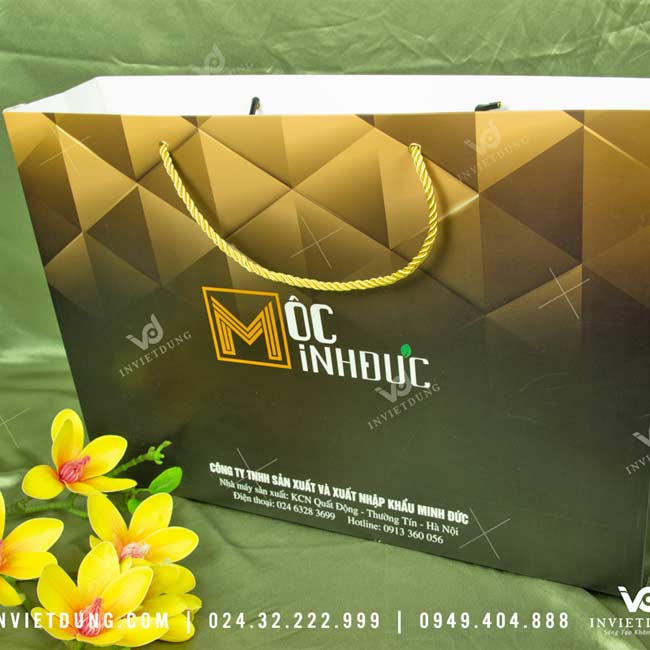 Mẫu túi giấy công ty xuất nhập khẩu Minh Đức