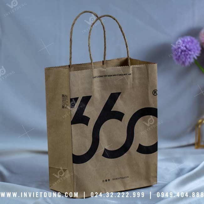 Mẫu túi giấy đựng quần áo thương hiệu 360 Boutique