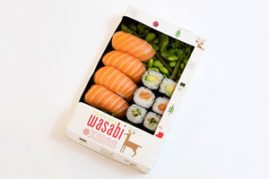 In hộp giấy đựng sushi
