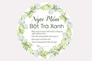 In tem nhãn dán bột trà xanh