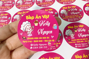In tem nhãn dán đồ ăn vặt