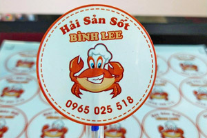 In tem nhãn hải sản