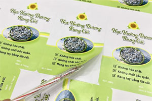 In tem nhãn hạt hướng dương