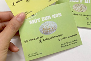 In tem nhãn mứt dừa