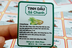 In tem nhãn tinh dầu