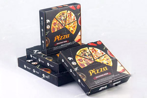 In hộp giấy đựng pizza