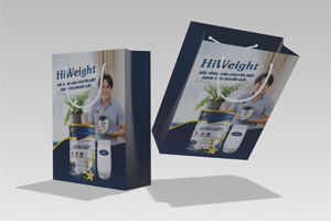 Mẫu túi giấy đựng sữa bột thương hiệu Hiweight