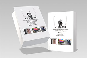Mẫu túi giấy cửa hàng điện thoại HT Mobile