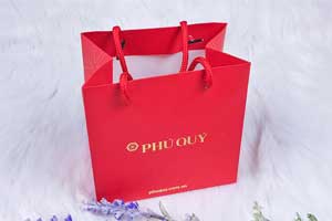 Mẫu túi giấy đựng sản phẩm của thương hiệu Phú Quý