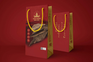 In túi giấy đựng trầm hương
