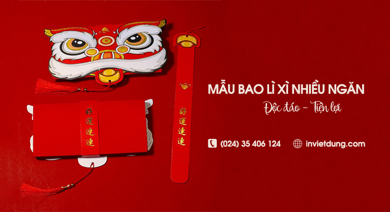 Mẫu bao lì xì nhiều ngăn