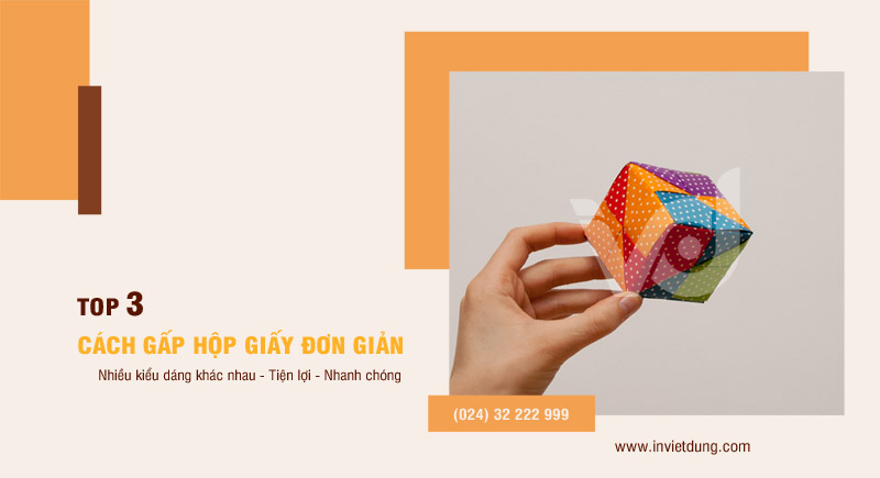 Cách gấp hộp giấy đơn giản