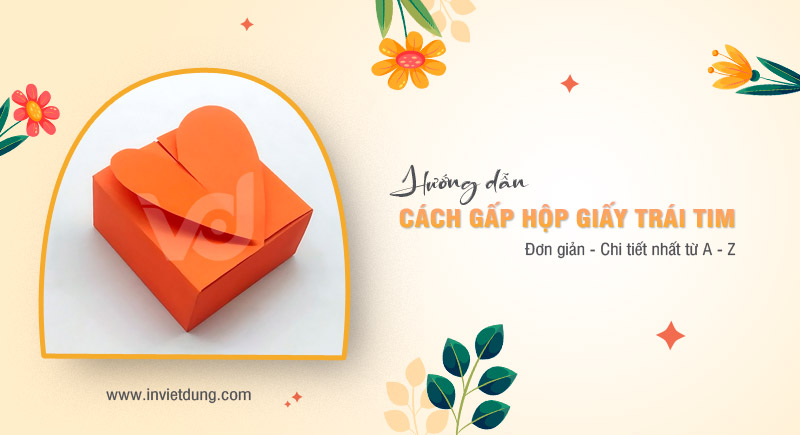 Cách gấp hộp giấy hình trái tim