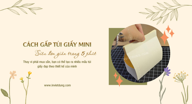 Cách làm túi giấy mini đơn giản