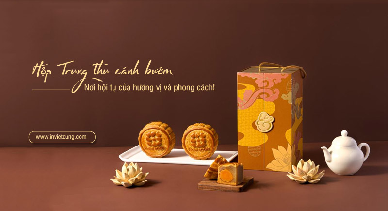 Mẫu hộp cánh bướm đựng bánh trung thu