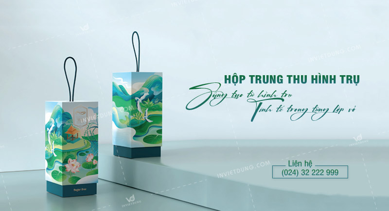 Mẫu hộp bánh trung thu hình trụ