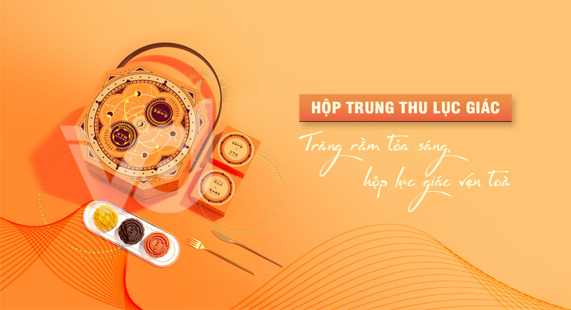 Mẫu hộp bánh trung thu lục giác