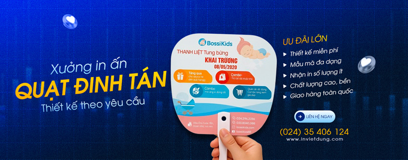 In quạt nhựa PP cán đinh tán