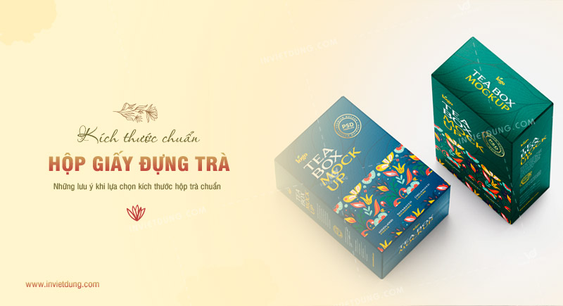 Kích thước hộp giấy đựng trà