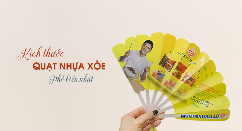 Kích thước quạt nhựa xòe