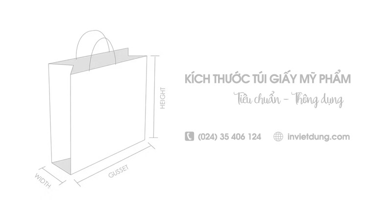 Kích thước túi giấy mỹ phẩm