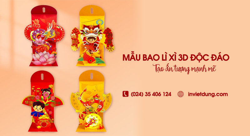 Mẫu bao lì xì 3D
