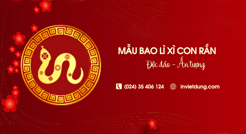 Mẫu bao lì xì con rắn