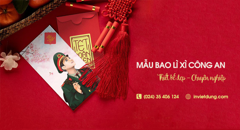 Mẫu bao lì xì công an
