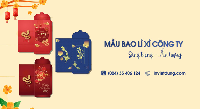 Mẫu bao lì xì công ty