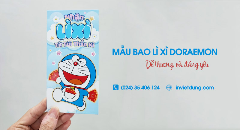 Mẫu bao lì xì Doraemon
