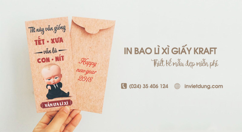 In bao lì xì giấy kraft